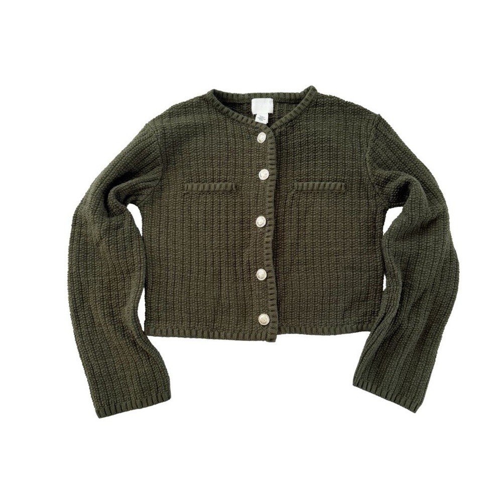 H&M Olive Green Lady Cardigan Sweater Sz M NWT